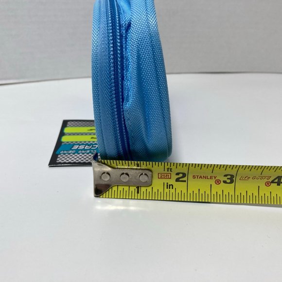 5 Blue Makeup Bag Pencil Case Zipper Organizer - Picture 4 of 10